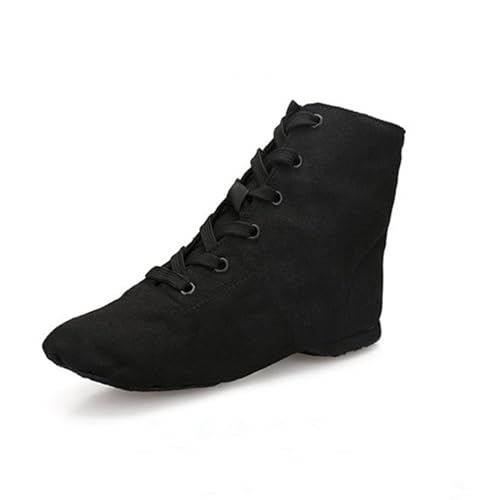Inlefen Jazzschuhe Tanzschuhe Damen Jazzstiefe Professionelle Ballettschuhe Leinwand Mit Ledersohle Jazzstiefel Geeignet FüR Gymnastikschläppchen Showtanztauglich von Inlefen