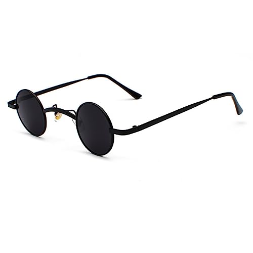 Inlefen Kleine Runde Sonnenbrille Herren Sonnenbrille Retro Vintage Hippie Sonnenbrille Damen mit Metallrahmen von Inlefen