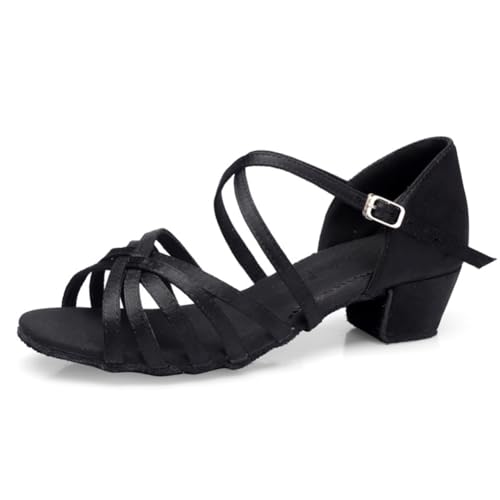 Inlefen Mädchen Latein Tanzschuh Mädchen Tanzschuhe Niedrigem Absatz Standardtanz Gesellschaftstanz Lateinischer Tanz Latein Sandalen von Inlefen