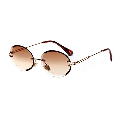 Inlefen Ovale randlose Sonnenbrille mit rundem Farbverlauf von Inlefen