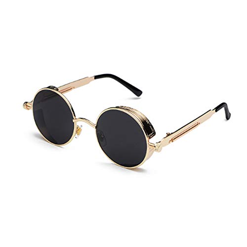 Inlefen Runde Metallrahmen Gläser Vintage Kreis Sonnenbrille für Männer und Frauen von Inlefen