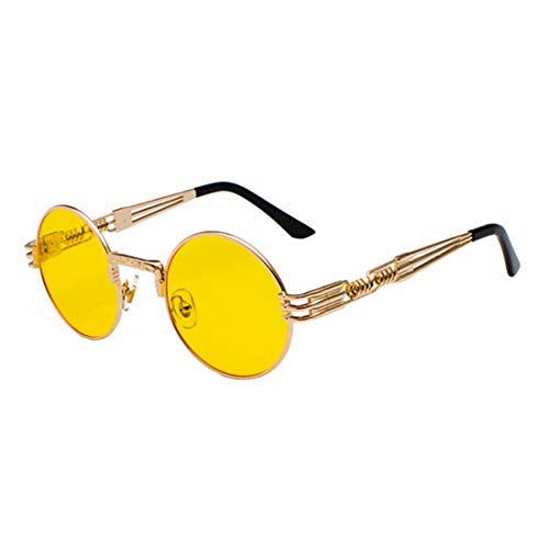 Inlefen Sonnenbrille Männer Frauen Runde Retro Vintage Kreis Stil Sonnenbrille Farbige Metallrahmen Brillen von Inlefen