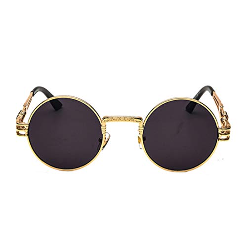 Inlefen Sonnenbrille Männer Frauen Runde Retro Vintage Kreis Stil Sonnenbrille Farbige Metallrahmen Brillen von Inlefen