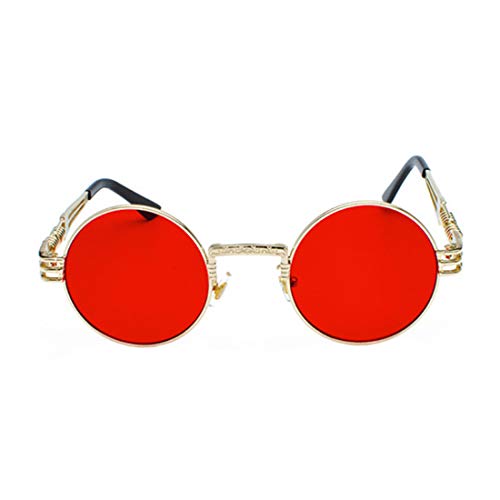 Inlefen Sonnenbrille Männer Frauen Runde Retro Vintage Kreis Stil Sonnenbrille Farbige Metallrahmen Brillen von Inlefen