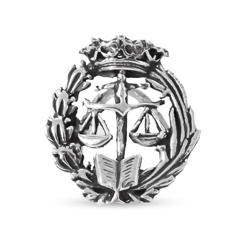 Berufsrechtsabzeichen 18 mm. Massive Anstecknadel aus 925er Sterlingsilber mit Schild von Inmaculada Romero IR