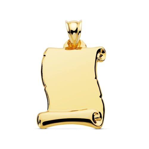 Inmaculada Romero IR 30 mm glatte Hängeplakette aus 9 Karat Gold. Gravur im Preis inbegriffen – Anpassbar – GRAVUR IM PREIS INBEGRIFFEN von Inmaculada Romero IR