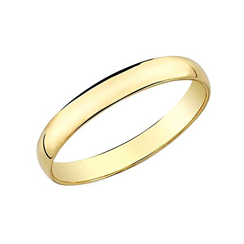 Inmaculada Romero IR Glatter Eheringkörper aus 9-karätigem Gold, Breite 3 mm. von Inmaculada Romero IR