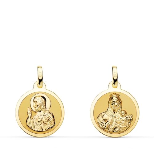 Inmaculada Romero IR Herz von Jesús Virgen del Carmen Escapulanio Goldmedaille 18K Unisex 14mm. glatte Lünette von Inmaculada Romero IR