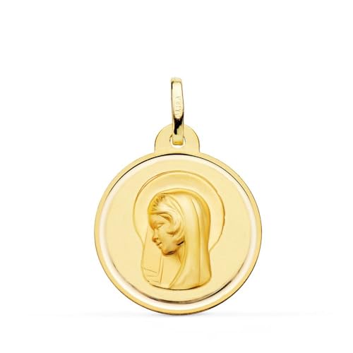 Inmaculada Romero IR Jungfrau-Mädchen-Erstkommunion-18-Karat-Goldmedaille REGINA CAELORUM 22 mm. glatte Lünette von Inmaculada Romero IR