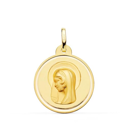 Inmaculada Romero IR Jungfrau-Mädchen-Erstkommunion-Medaille aus 18-karätigem Gold REGINA CAELORUM 22 mm. Aufnahme im Preis inbegriffen - Anpassbar - AUFNAHME IM PREIS INBEGRIFFEN von Inmaculada Romero IR