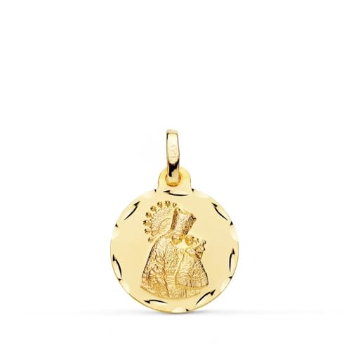 Inmaculada Romero IR Jungfrau der obdachlosen Goldmedaille 18K Unisex 16mm. geschnitzte Kante von Inmaculada Romero IR