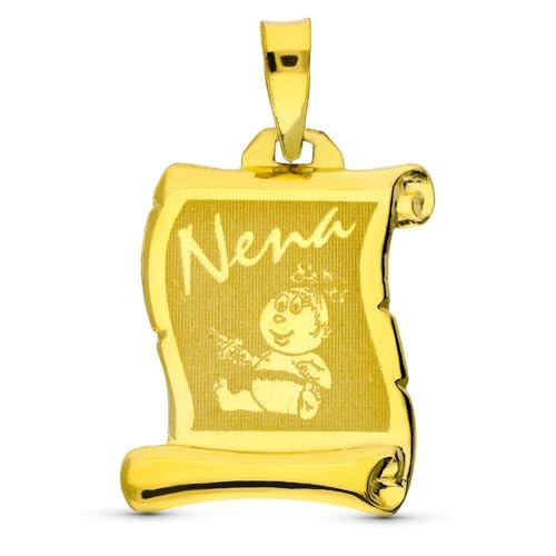 Inmaculada Romero IR Pergamentteller-Anhänger aus 18 Karat Gold, Baby-Detail NENA, 20 mm. Laser. Aufnahme im Preis inbegriffen - Anpassbar - AUFNAHME IM PREIS INBEGRIFFEN Inmaculada Romero IR Pergamentteller-Anhänger aus 18 Karat Gold, Baby-Detail NENA, 20 mm. Laser. Aufnahme im Preis inbegriffen - Anpassbar - AUFNAHME IM PREIS INBEGRIFFEN von Inmaculada Romero IR