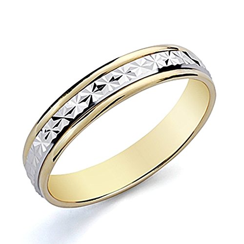 Inmaculada Romero IR Ring aus 18-karätigem zweifarbigem Gold, Breite 4 mm. in der Mitte geschnitzte Details glänzend - Anpassbar - AUFNAHME IM PREIS INBEGRIFFEN Inmaculada Romero IR Ring aus 18-karätigem zweifarbigem Gold, Breite 4 mm. in der Mitte geschnitzte Details glänzend - Anpassbar - AUFNAHME IM PREIS INBEGRIFFEN von Inmaculada Romero IR
