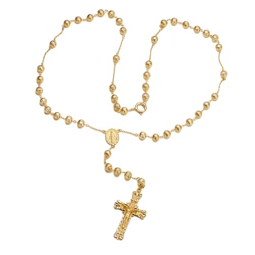 Inmaculada Romero IR Rosenkranzkette aus 18 Karat Gold, 65 cm. Kreuz 45 x 27 mm. Wundersame Jungfrauenperlen 6 mm. Inmaculada Romero IR Rosenkranzkette aus 18 Karat Gold, 65 cm. Kreuz 45 x 27 mm. Wundersame Jungfrauenperlen 6 mm. von Inmaculada Romero IR