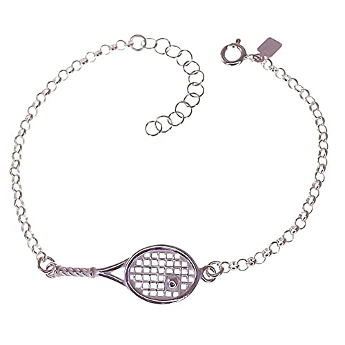 Inmaculada Romero IR Silberarmband 925m Frauen 17 cm. 3 cm Tennisschläger. Rel von Inmaculada Romero IR