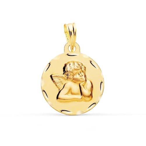 Inmaculada Romero IR Spottengel, 16 mm, 9 Karat Goldmedaille, am Rand graviert. Gravur im Preis inbegriffen – Anpassbar – GRAVUR IM PREIS INBEGRIFFEN von Inmaculada Romero IR