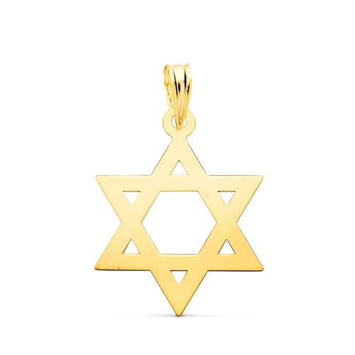 Inmaculada Romero IR Stern-David-Amulett-Anhänger, 18 Karat glänzendes Gold, 22 mm. ziehen von Inmaculada Romero IR