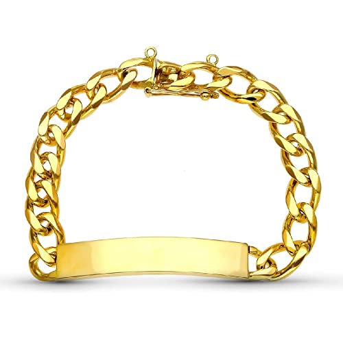 Slave Gold 18K Mann 20,5 cm. Massiv Barbada Breite Link 8mm. von Inmaculada Romero IR
