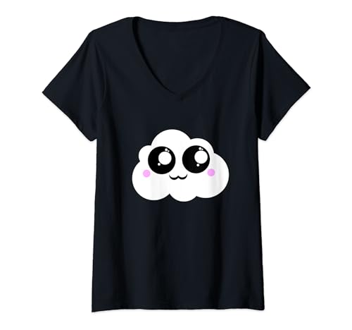 Damen süße Wolke Halloween Kostüm Kinder Erwachsene T-Shirt mit V-Ausschnitt Damen süße Wolke Halloween Kostüm Kinder Erwachsene T-Shirt mit V-Ausschnitt von Inner Animal Halloween Tee
