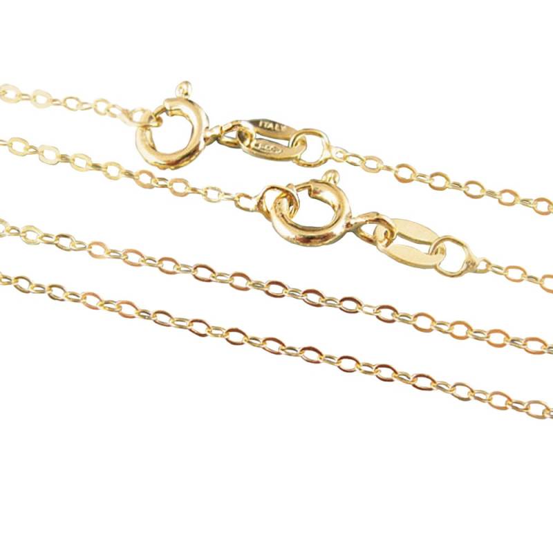 22K Gold Vergoldet Sterlingsilber Kette - Kabel Flach Oval Fertig Halskette 26 Zoll | 1 Pc-Sku 601043-Vm-26 von InnerArt4BeadsSupply