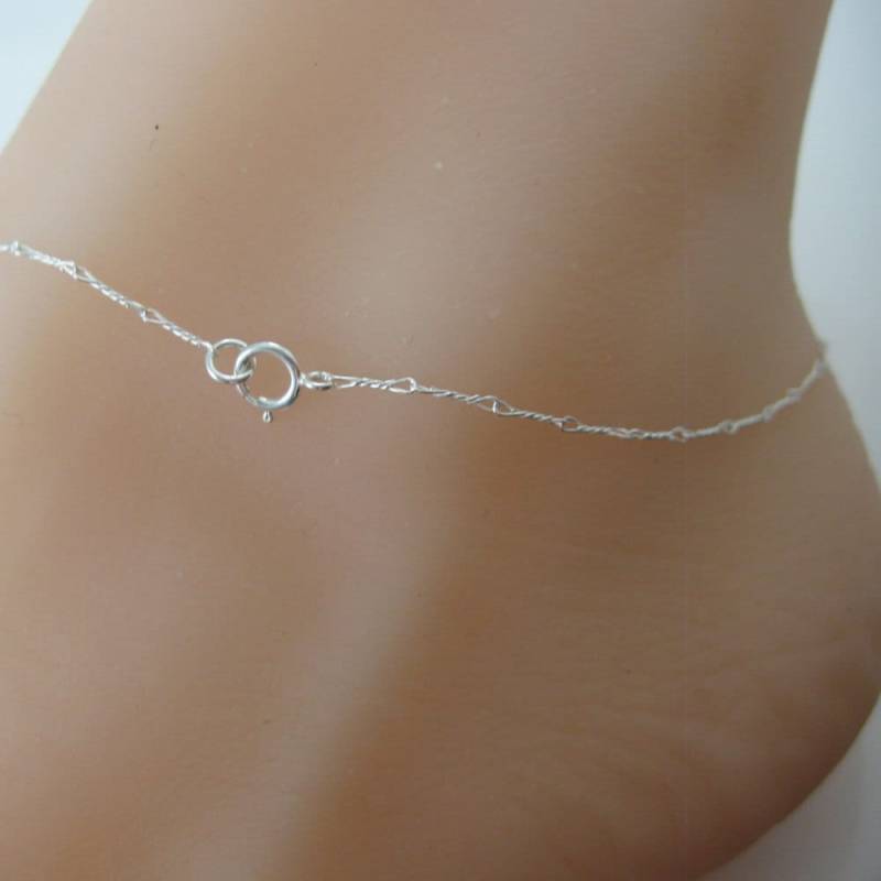 925 Sterling Silber Fußkettchen, Armband -Fancy Twisted Link - 6, 7mm Glied Alle Größen 18, 5 25, 5 cm | 1 Stück Sku 601007 von InnerArt4BeadsSupply