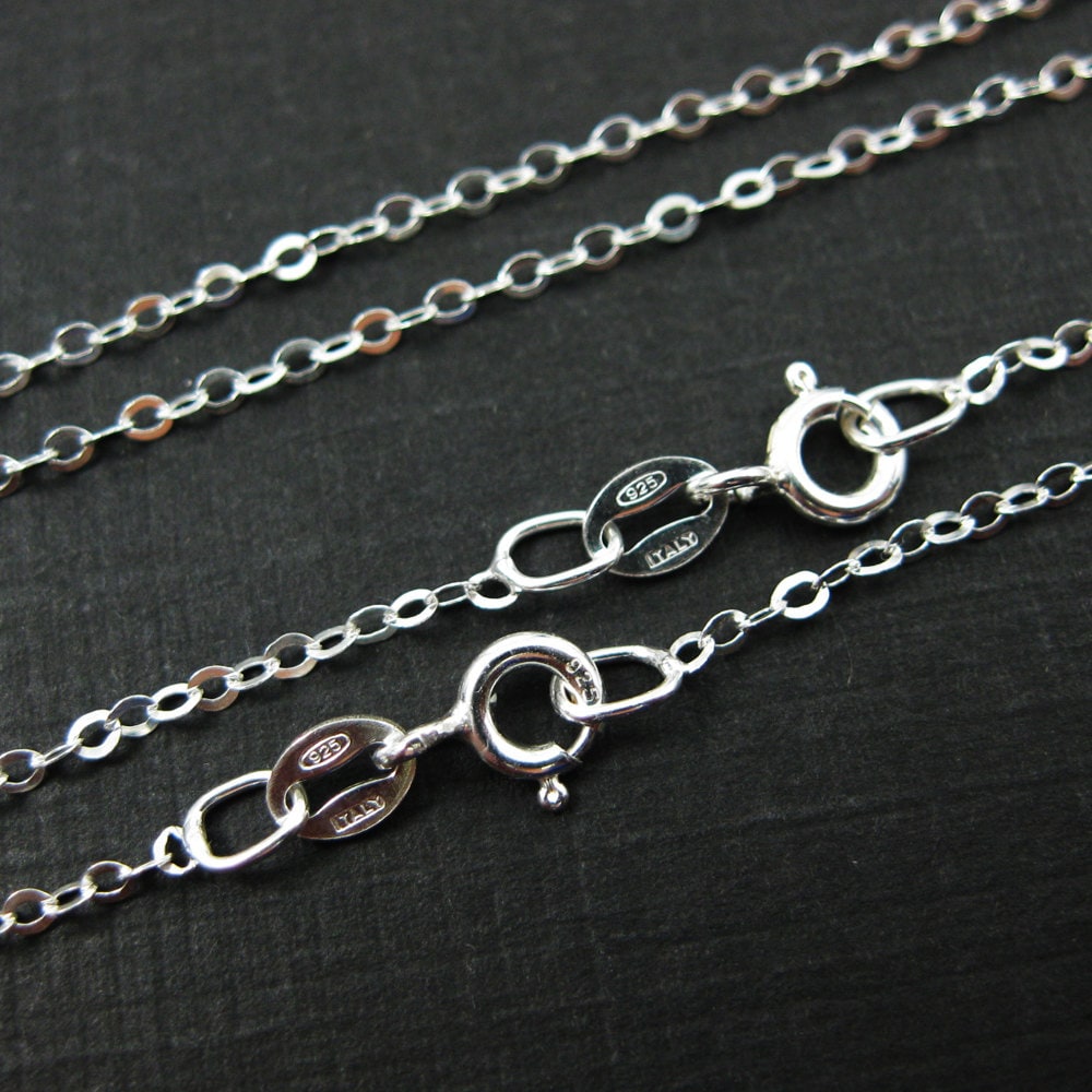 925 Sterling Silber Kette, Halskette - Kabel Flach Oval Fertige Für Anhänger, Ready To Wear 24 Zoll | 1 Stück Sku 601021-24 von InnerArt4BeadsSupply