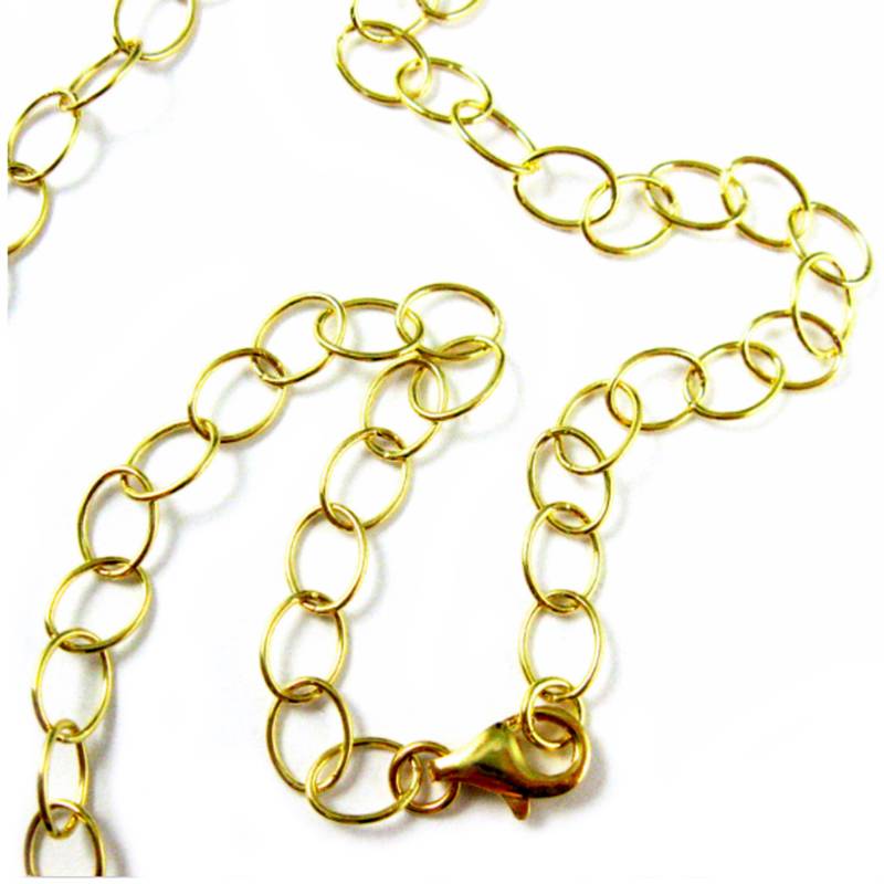 Goldketten, 22K Gold Sterling Silber Armband, Fußkettchen, Halskette Kette -Runde Oval Kabel Vermeil Kette-8 X 6 Mm | 7 "-40" Sku 601046-Vm von InnerArt4BeadsSupply