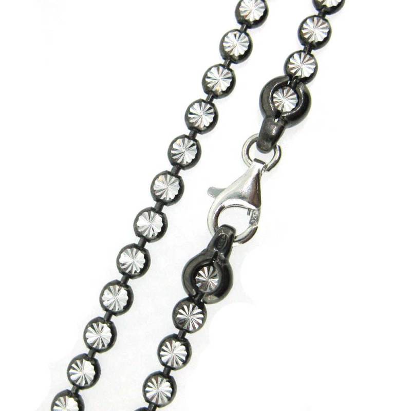 Oxidiertes Sterling Silber Armband, Fußkettchen, Halskette - Unikat Tennis Kette Für Damen Oder Gentleman | Alle Größen Verfügbar Artikelnummer von InnerArt4BeadsSupply