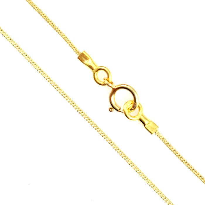 Vergoldet Sterling Silber Halskette, Vergoldet Kette Armband, Anklet-Tiny Curb Chain, Feine Zierliche Kette(7"-36" | 1 Stück -Sku 601001Vm-Rohr von InnerArt4BeadsSupply