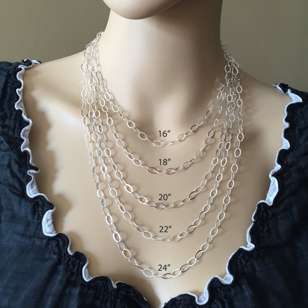 sterling Silber Halskette - Kette Große Flach Ovale Kabelkette 8 X 6 Mm | 18 Zoll Sku 601010-18 von InnerArt4BeadsSupply