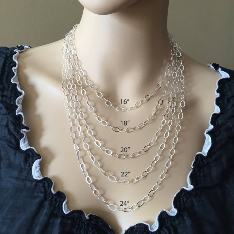 sterling Silber Halskette - Kette Große Flach Ovale Kabelkette 8 X 6 Mm | 18 Zoll Sku 601010-18 von InnerArt4BeadsSupply