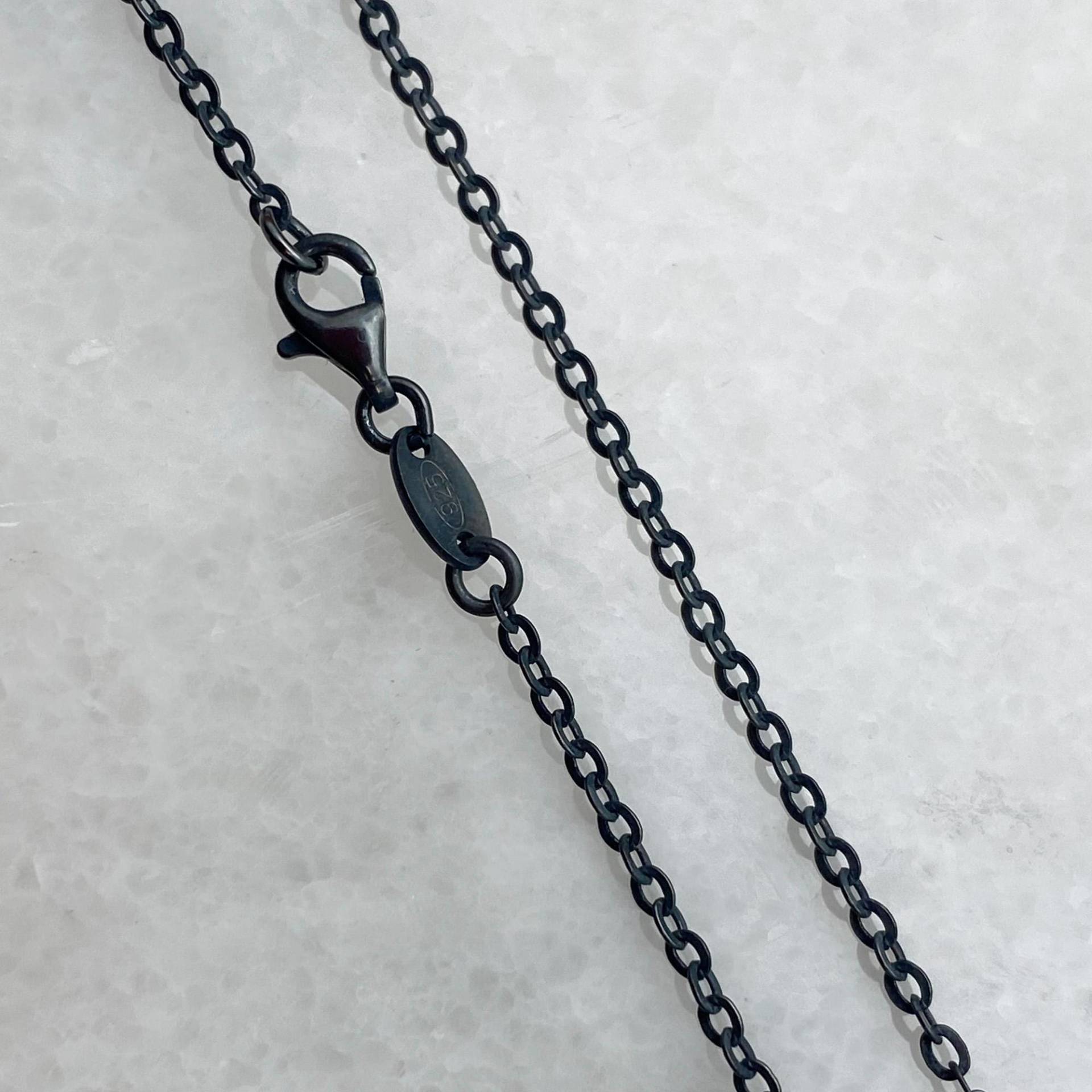 sterling Silber Halskette-Oxidierte Kette-starke Flach Kabel Kette-Fertige Halskette, Lange Halskette-30 Zoll-Sku 601051-Ox-30 von InnerArt4BeadsSupply