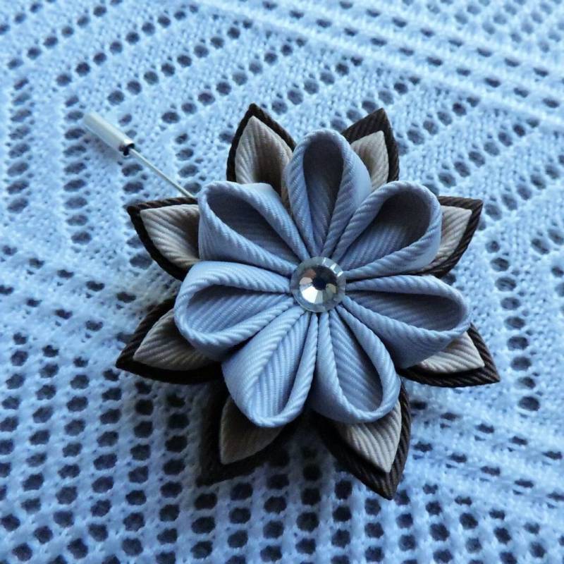 Kanzashi Blumen Anstecknadel Ripsband Hochzeit Boutonniere Kanzashi Blumen Anstecknadel Ripsband Hochzeit Boutonniere von InnerBeautyShop