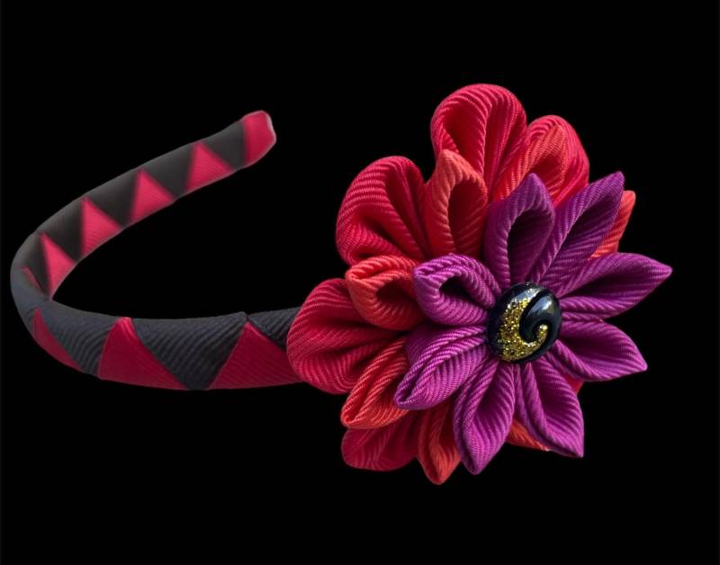 Kanzashi Stoff Blumen Haarband Kanzashi Stoff Blumen Haarband von InnerBeautyShop