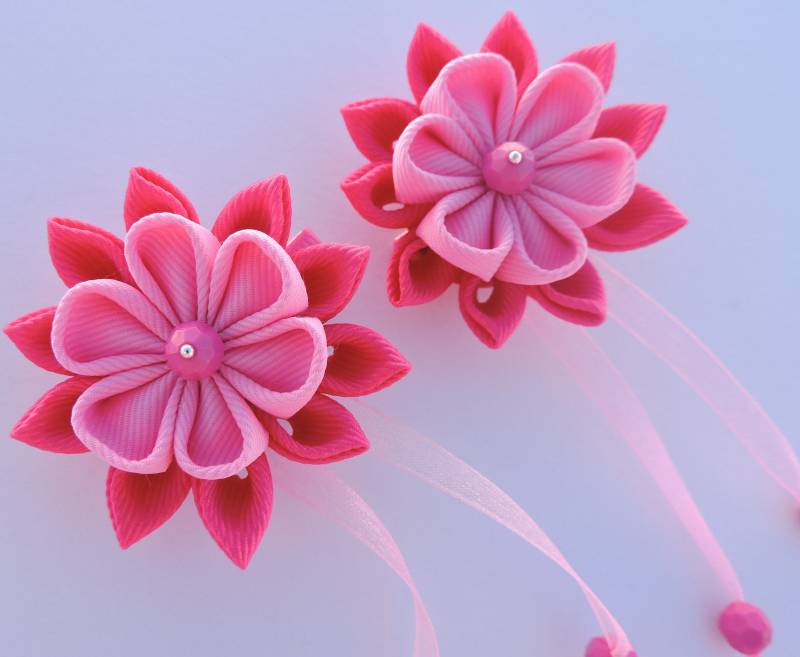Kanzashi Stoff Blumen Haarspangen Ripsband Set Kanzashi Stoff Blumen Haarspangen Ripsband Set von InnerBeautyShop