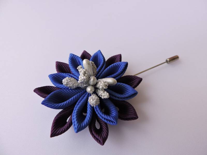 Ripsband Blumen Anstecknadel Kanzashi Boutonniere Ripsband Blumen Anstecknadel Kanzashi Boutonniere von InnerBeautyShop