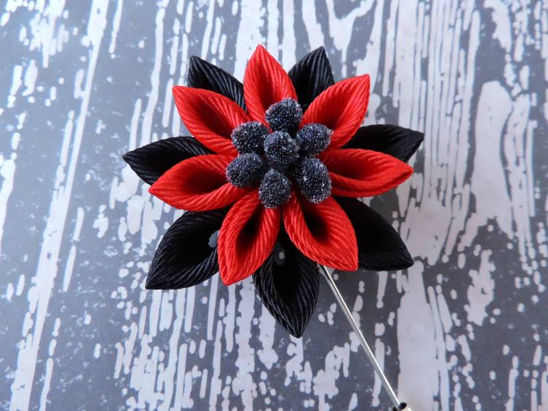 Ripsband Blumen Anstecknadel Kanzashi Boutonniere Ripsband Blumen Anstecknadel Kanzashi Boutonniere von InnerBeautyShop
