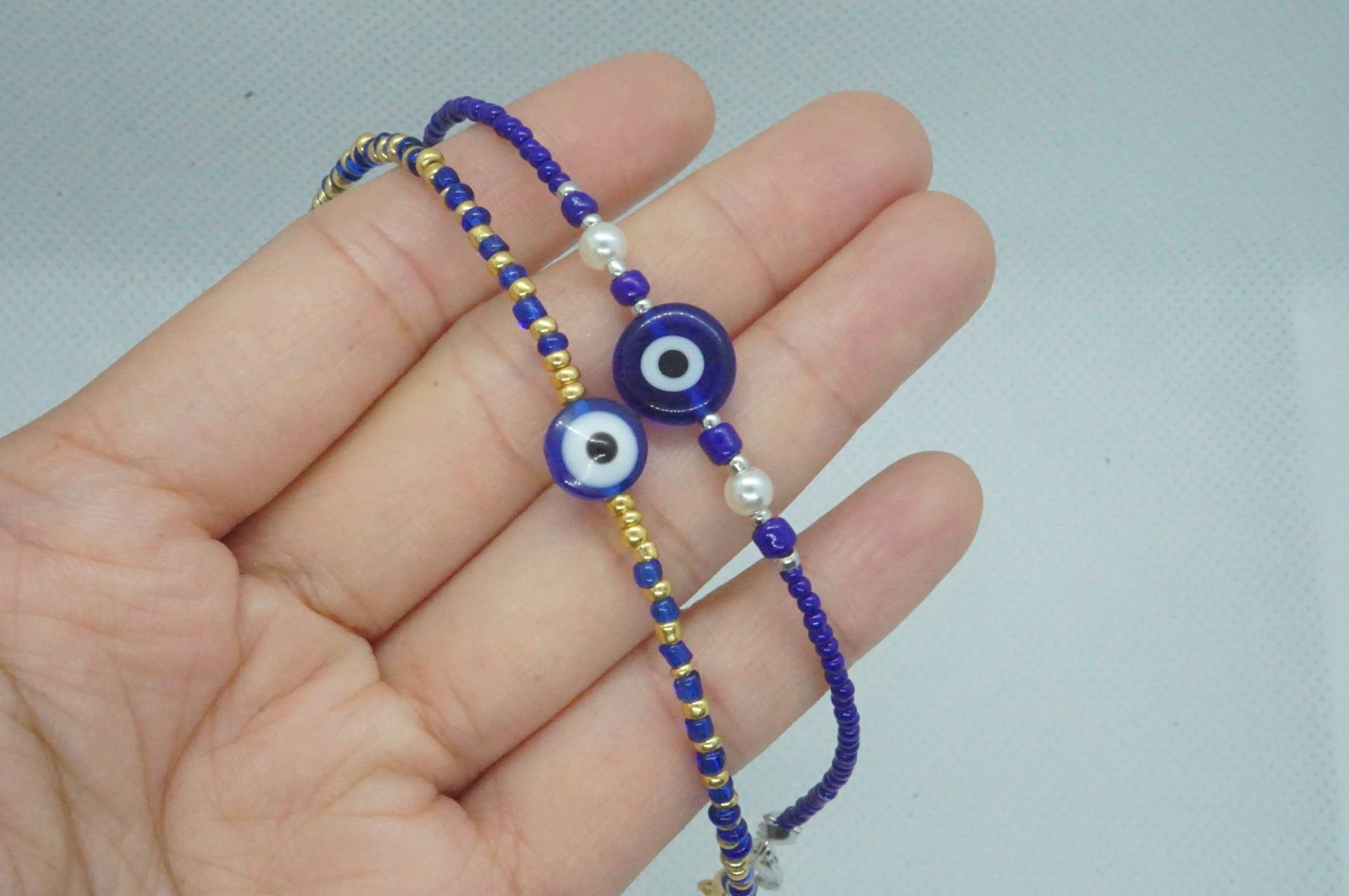 Auge Des Bösen Armband | Set Mit 2 Evil's Eye Armbänder Schutz Bettelarmband Böser Blick Anhänger Talisman Auge Des Bösen Armband | Set Mit 2 Evil's Eye Armbänder Schutz Bettelarmband Böser Blick Anhänger Talisman von InnerPieceByJorgeMae