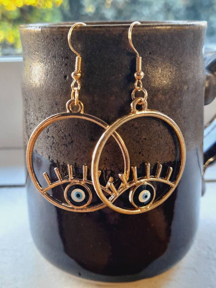 Evil Eye Ohrringe | Charm Schutzohrringe Ohrclips Glücksbringer von InnerPieceByJorgeMae