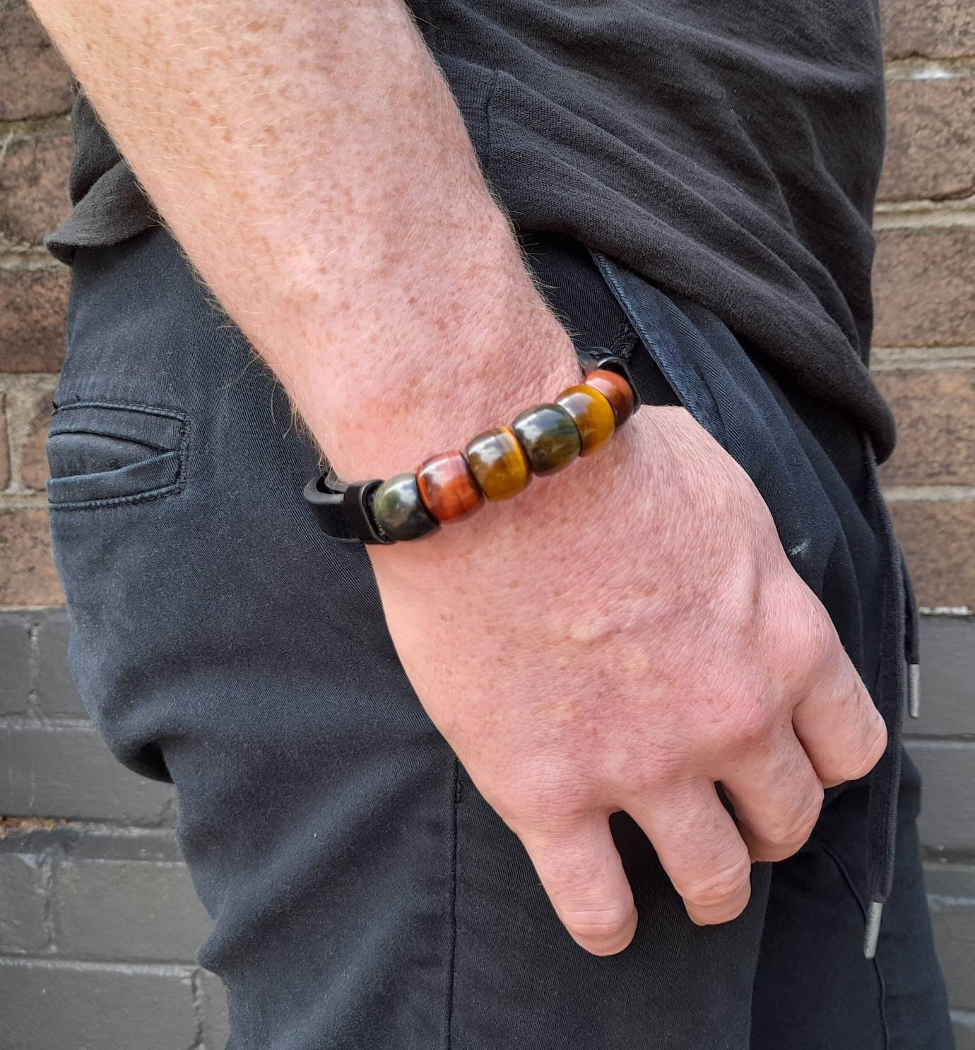 Tigerauge Armband | Mehrfarbiges Lederarmband Magnetarmband Charm Herren Edelstein Armreif Tigerauge Armband | Mehrfarbiges Lederarmband Magnetarmband Charm Herren Edelstein Armreif von InnerPieceByJorgeMae