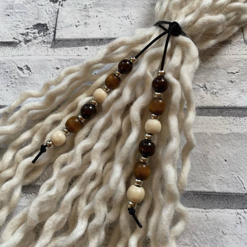 Perlen Dreadlockkrawatte - Dreadkrawatte Dreadhalter Haargummi von InnerSpiritBoho