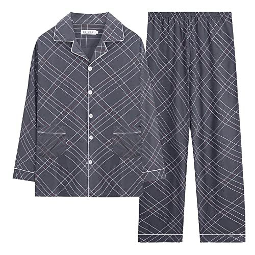 Innerternet Flanell Schlafanzug Herren Schlafanzug Thermobekleidung Warm Pyjama aus Flanell oder Samt Regular Fit Nachtwäsche Hausanzug Sleepwear Zweiteiliger Winter Atmungsaktiv & Weich von Innerternet