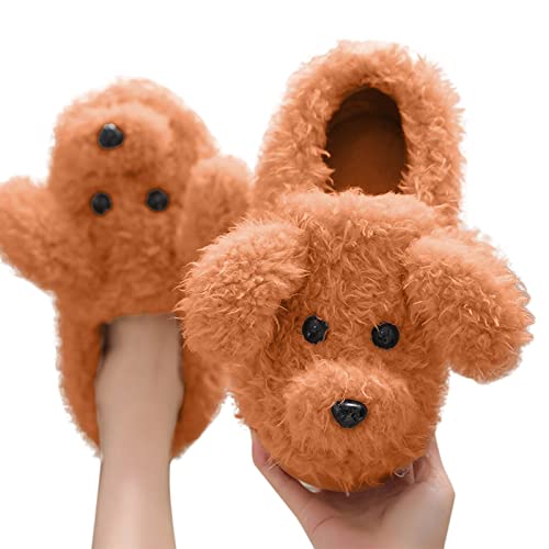 Plüsch Hausschuhe Hund Fluffy Hund Heimschuhe Kuschelig Winterschuhe Waschbar Günstig Hausschuhe Katze Herbst Mit Rückstellschaum Plüschschuhe Fuzzy Plüsch Weiche Unisex Pantoffeln Mädchen Slippers von Innerternet