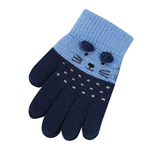 Strickhandschuhe Kinder Dicke Wollhandschuhe Baby Winter Warme Winddicht Handschuhe mit Strick Muster Innenbereich und Outdoor Aktivität Kälteschutz Ausrüstung von Innerternet
