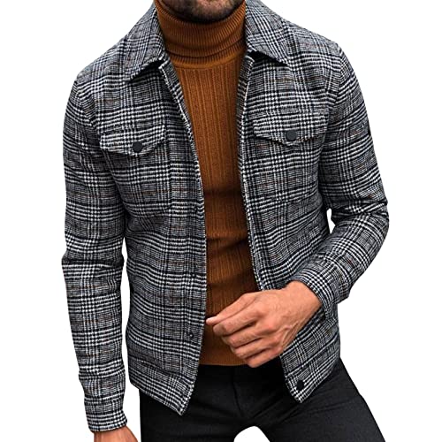 Übergangsjacke Herren Frühling Military Übergangsjacke Holzfäller Jacke Herbstjacke Herbst Frühling Blouson Männer Blouson Vintage Gehrock Jacke Winddicht Baumwolle mit Gestreiftem Bund wandern S von Innerternet