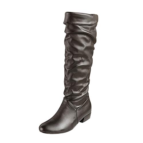 Winterstiefel Damen Gefüttert Winter Hohe Stiefel Mit Absatz Kunstleder Boots Bequem Hohe Stiefel Winter Snow Warm Kurzschaft Stiefel Für Draußen Platform Snow Boots Passend Für Den Winter von Innerternet