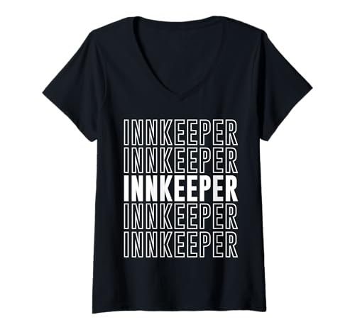 Damen Gastwirt T-Shirt mit V-Ausschnitt von Innkeeper Apparel