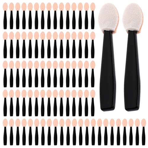 100 Stück Lidschatten Applikator, Professionelle Doppel-kopf Einweg Lidschatten Dual Seiten Schwamm Applikatoren Pinsel für Make-up Set, Kosmetische von InnoHHustle
