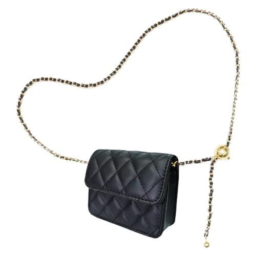 INNTURT Mini Gürteltasche, Kunstleder Hüfttasche Mini Taschen für Frauen Kleine Crossbody Tasche Trendy Zubehör, Schwarze Geldbörse - Mini, Small von Innturt