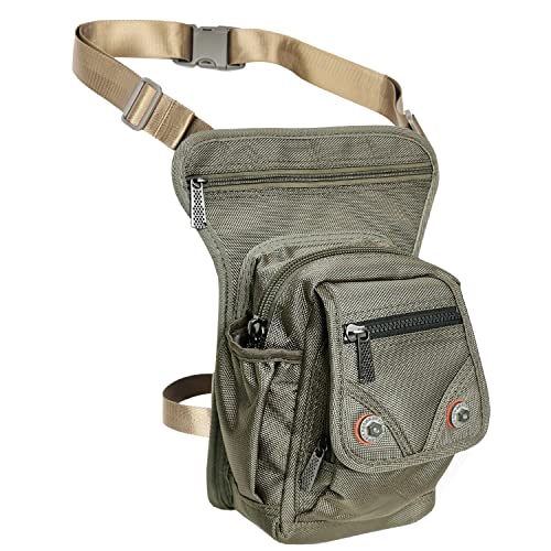 Innturt Nylon-Beintasche, Oberschenkeltasche, Beintasche, Bauchtasche, taktische Tasche, Schultertasche, Kuriertasche, Grün (Army Green), Medium von Innturt